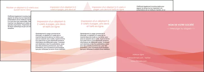 modele depliant 4 volets  8 pages  fond rose pastel sobre MIFCH59349