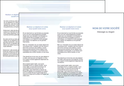 modele en ligne depliant 3 volets  6 pages  bleu couleurs froides trait MIFBE59605