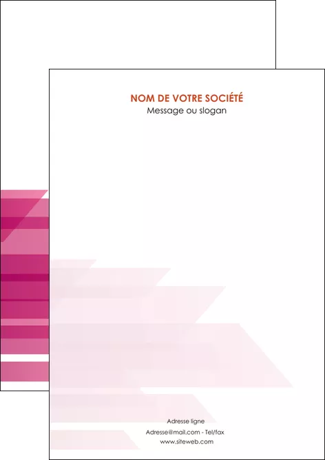 modele en ligne flyers rose fond rose trait MLGI59641