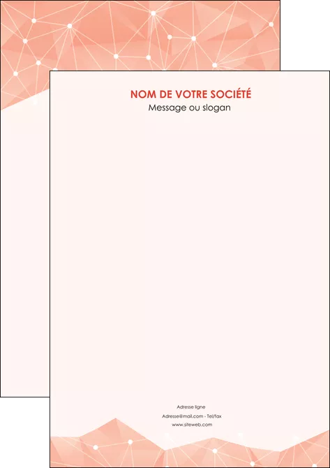 modele affiche saumon fond saumon pastel tendre MIFLU60461