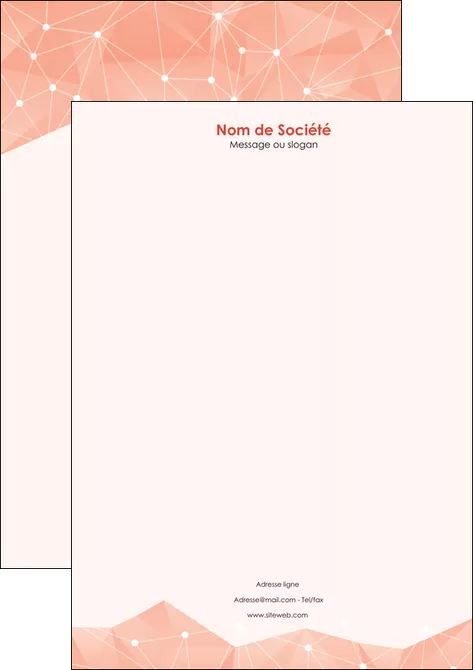 modele en ligne tete de lettre saumon fond saumon pastel tendre MIFBE60491
