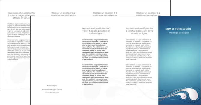 faire depliant 4 volets  8 pages  bleu fond bleu couleurs froides MLGI61711