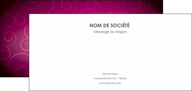 impression flyers fushia rose courbes MLIGLU61919