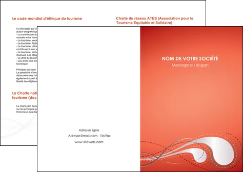imprimerie depliant 2 volets  4 pages  rouge couleur rouge orange MLGI62003