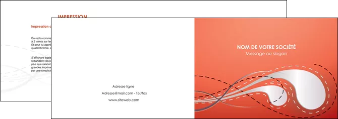 faire depliant 2 volets  4 pages  rouge couleur rouge orange MLGI62013