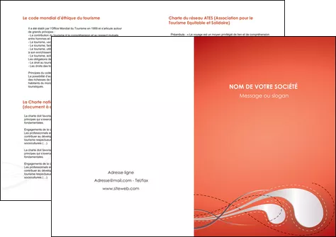 cree depliant 2 volets  4 pages  rouge couleur rouge orange MLGI62037