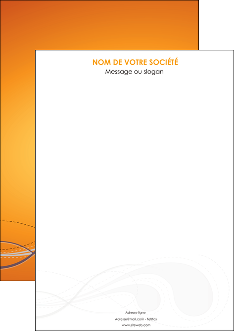 modele affiche orange abstrait abstraction MIFBE62051