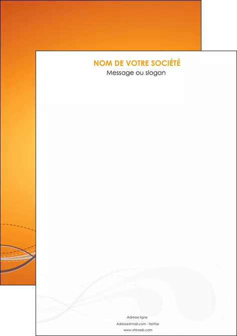 modele affiche orange abstrait abstraction MID62051