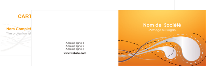 impression carte de visite orange abstrait abstraction MIFBE62057