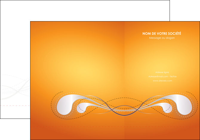 personnaliser modele de pochette a rabat orange abstrait abstraction MIFBE62063