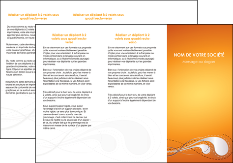 exemple depliant 3 volets  6 pages  orange abstrait abstraction MLIG62075