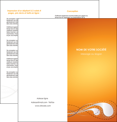 personnaliser modele de depliant 2 volets  4 pages  orange abstrait abstraction MIF62077