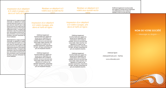 creation graphique en ligne depliant 4 volets  8 pages  orange abstrait abstraction MIFBE62095