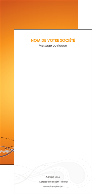 personnaliser modele de flyers orange abstrait abstraction MFLUOO62099