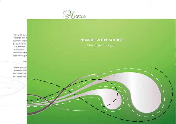modele en ligne set de table vert abstrait abstraction MIFCH62101