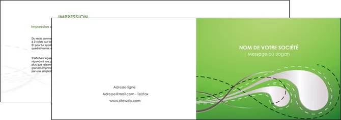 exemple depliant 2 volets  4 pages  vert abstrait abstraction MIFLU62117