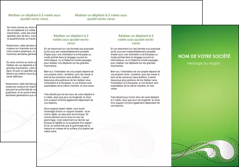 personnaliser modele de depliant 3 volets  6 pages  vert abstrait abstraction MLIGLU62127