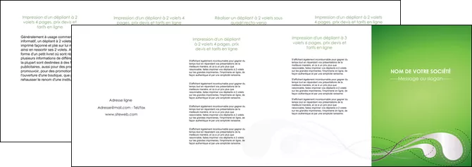 modele en ligne depliant 4 volets  8 pages  vert abstrait abstraction MLGI62143
