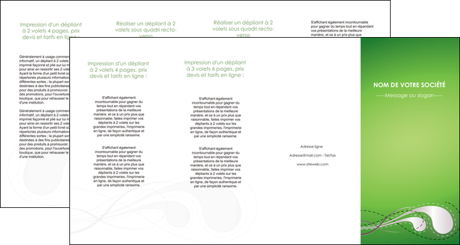 cree depliant 4 volets  8 pages  vert abstrait abstraction MLIG62147