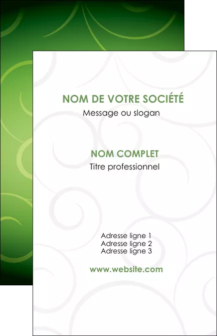 personnaliser maquette carte de visite vert vignette fonce MLGI62169