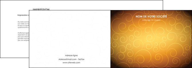 faire modele a imprimer depliant 2 volets  4 pages  bijouterie dore abstrait abstraction MLGI62227