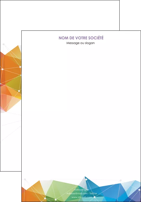 cree affiche graphisme arc en ciel bleu abstrait MIFCH62439