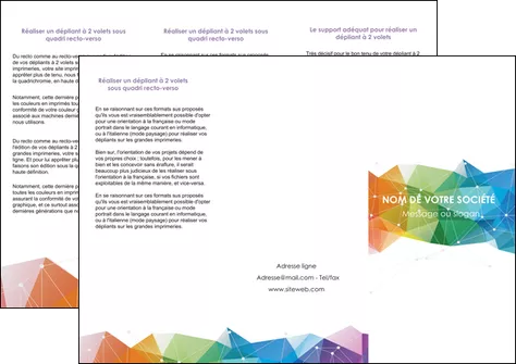 personnaliser modele de depliant 3 volets  6 pages  graphisme arc en ciel bleu abstrait MLGI62459