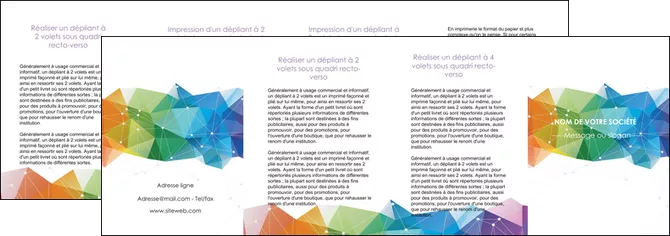 realiser depliant 4 volets  8 pages  graphisme arc en ciel bleu abstrait MLIGLU62483