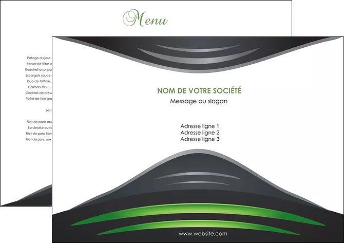 maquette en ligne a personnaliser set de table gris vert vintage MLGI62819