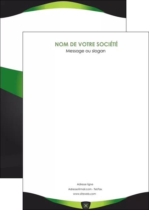 imprimer flyers gris vert fond MLIGLU64005