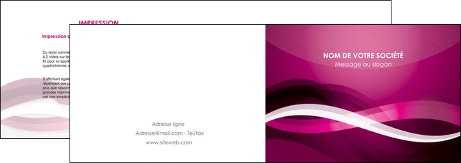 creation graphique en ligne depliant 2 volets  4 pages  violet violet fonce couleur MIF64531