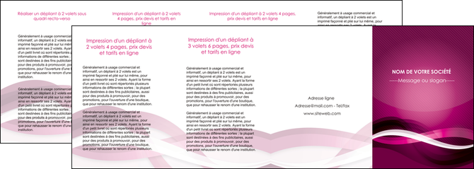 modele depliant 4 volets  8 pages  violet violet fonce couleur MIS64563
