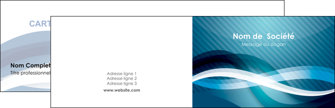 personnaliser maquette carte de visite web design bleu fond bleu couleurs froides MIDCH64689