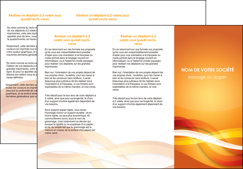 modele en ligne depliant 3 volets  6 pages  orange colore couleur MLIP64829