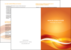 personnaliser modele de depliant 2 volets  4 pages  orange colore couleur MLGI64843