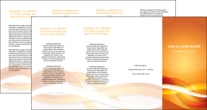 realiser depliant 4 volets  8 pages  orange colore couleur MLIP64849