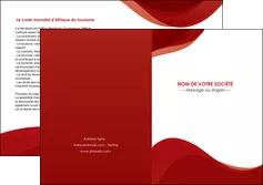 exemple depliant 2 volets  4 pages  fond rouge couleur colore MLGI65007