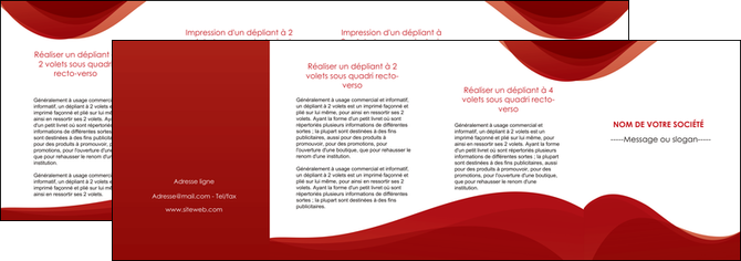 faire depliant 4 volets  8 pages  fond rouge couleur colore MLGI65017