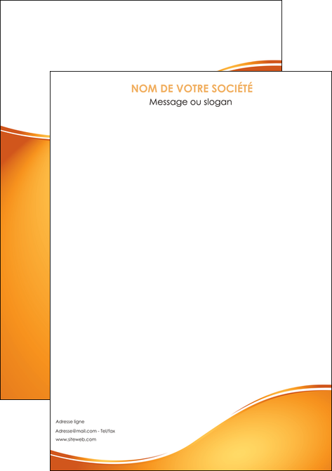 imprimerie affiche orange fond orange fluide MIF65431