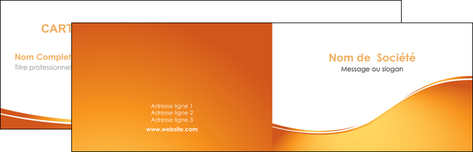 faire modele a imprimer carte de visite orange fond orange fluide MIF65437