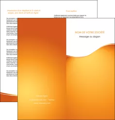 personnaliser maquette depliant 2 volets  4 pages  orange fond orange fluide MIFBE65457