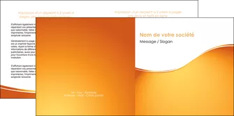 maquette en ligne a personnaliser depliant 2 volets  4 pages  orange fond orange fluide MIFBE65459