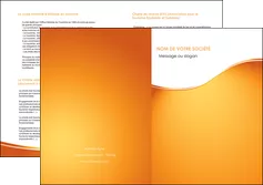maquette en ligne a personnaliser depliant 2 volets  4 pages  orange fond orange fluide MIFBE65469
