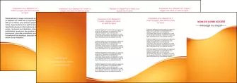 faire depliant 4 volets  8 pages  orange fond orange fluide MIFBE65471