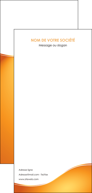 personnaliser modele de flyers orange fond orange fluide MIF65479