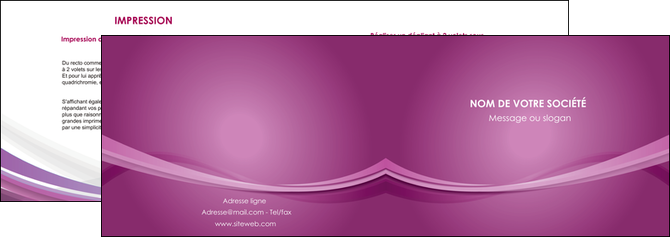 creation graphique en ligne depliant 2 volets  4 pages  violet violette abstrait MIDBE66955