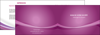 creation graphique en ligne depliant 2 volets  4 pages  violet violette abstrait MID66955