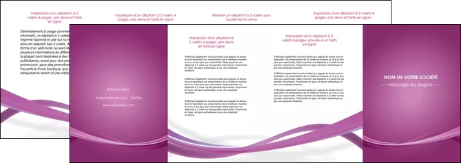 faire depliant 4 volets  8 pages  violet violette abstrait MIFBE66981