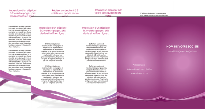 personnaliser modele de depliant 4 volets  8 pages  violet violette abstrait MIFCH66985