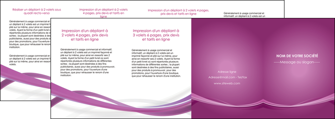 maquette en ligne a personnaliser depliant 4 volets  8 pages  violet violette abstrait MMIF66987